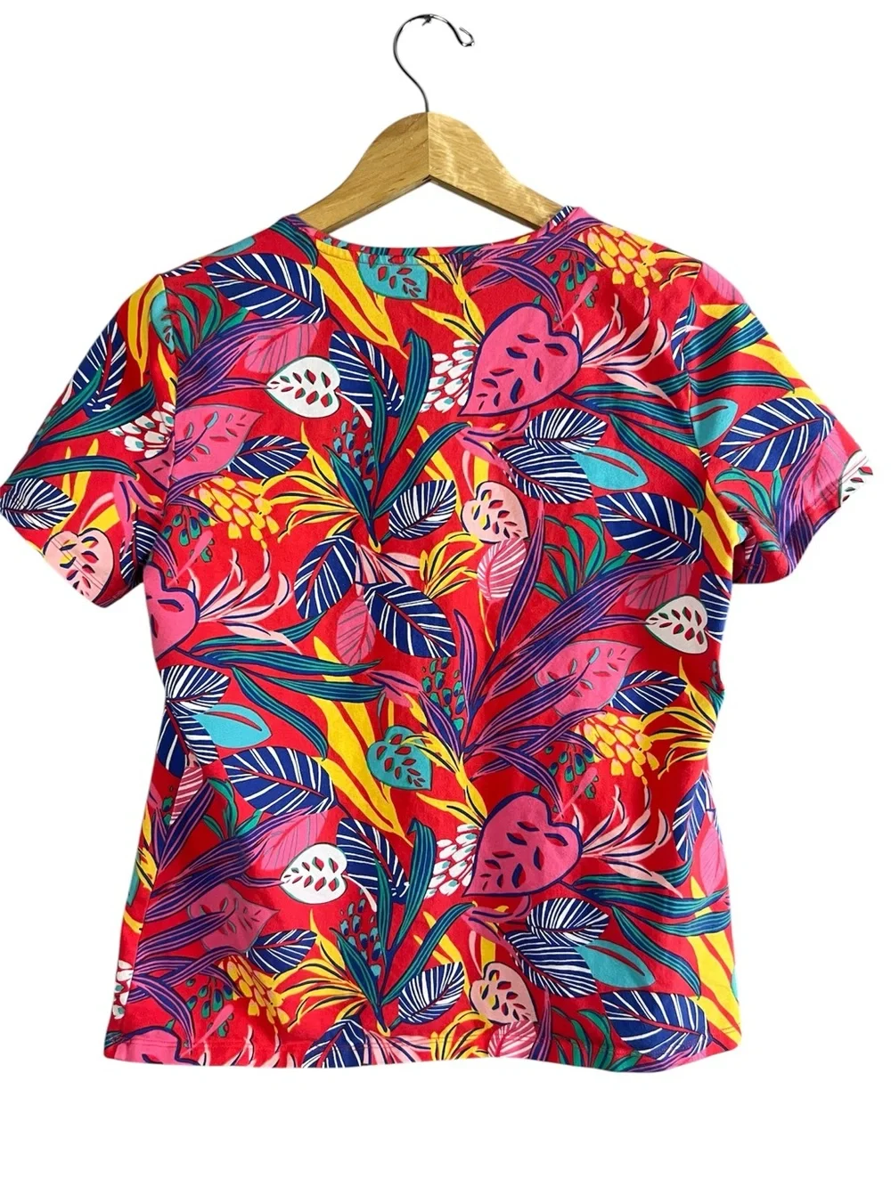 The Talbots Tee Tropical Shirt Size L - Picture 2 of 3